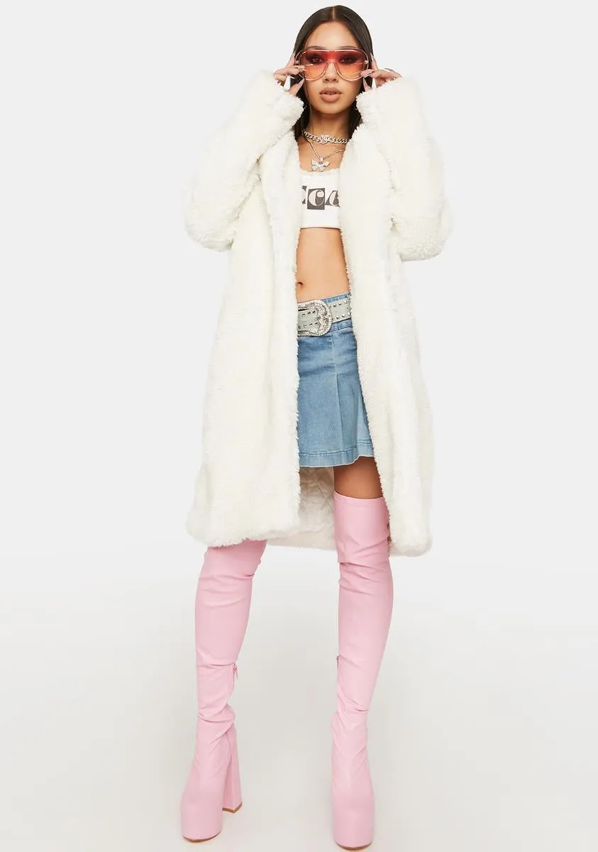 Purely Leading You On Faux Fur Coat sold by Dolls Kill product image thumbnail 3