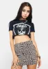 Optic Polka Dot Urfa Mini Skirt sold by Dolls Kill