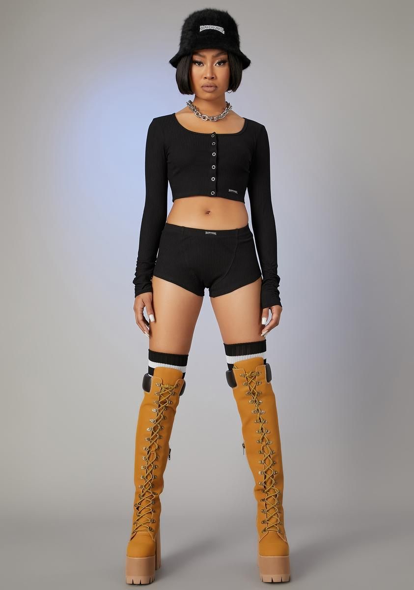 Nothing But Trouble Henley Lounge Set sold by Dolls Kill product image thumbnail 3