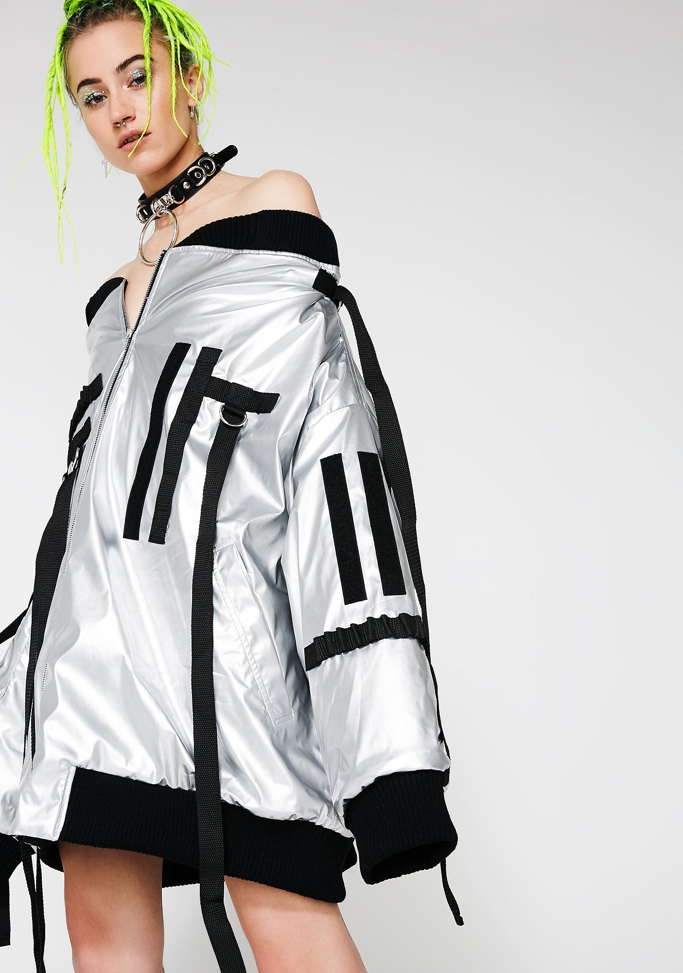 Oversized Drop Shoulder Jacket sold by Dolls Kill product image thumbnail 2