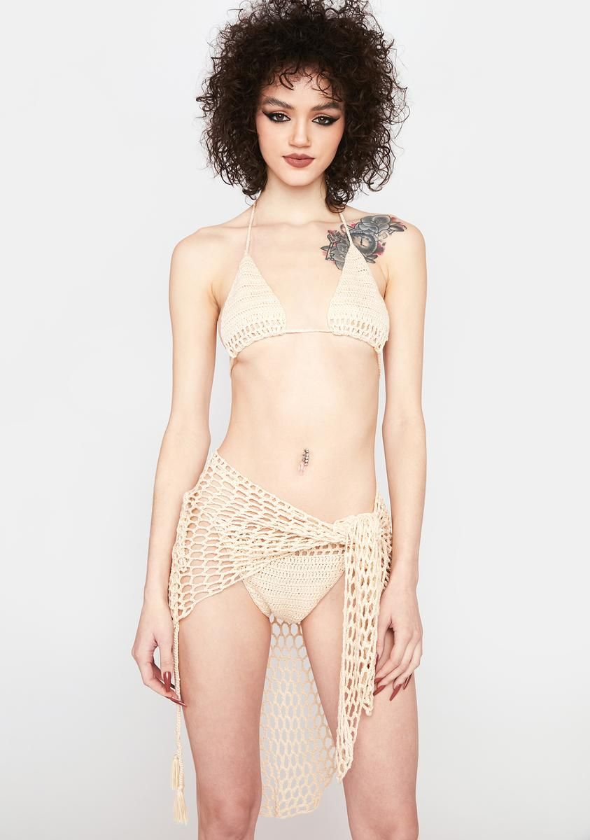 Island Bound Crochet Skirt Set sold by Dolls Kill