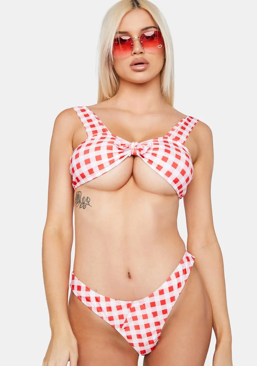 Strawberry Hot Flirt Summer Bikini Set sold by Dolls Kill