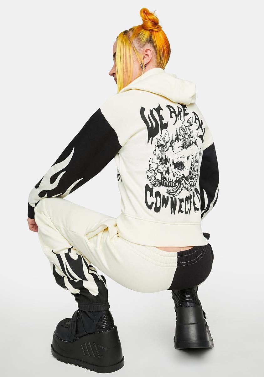 Connected Zip-Up Hoodie sold by Dolls Kill product image thumbnail 4