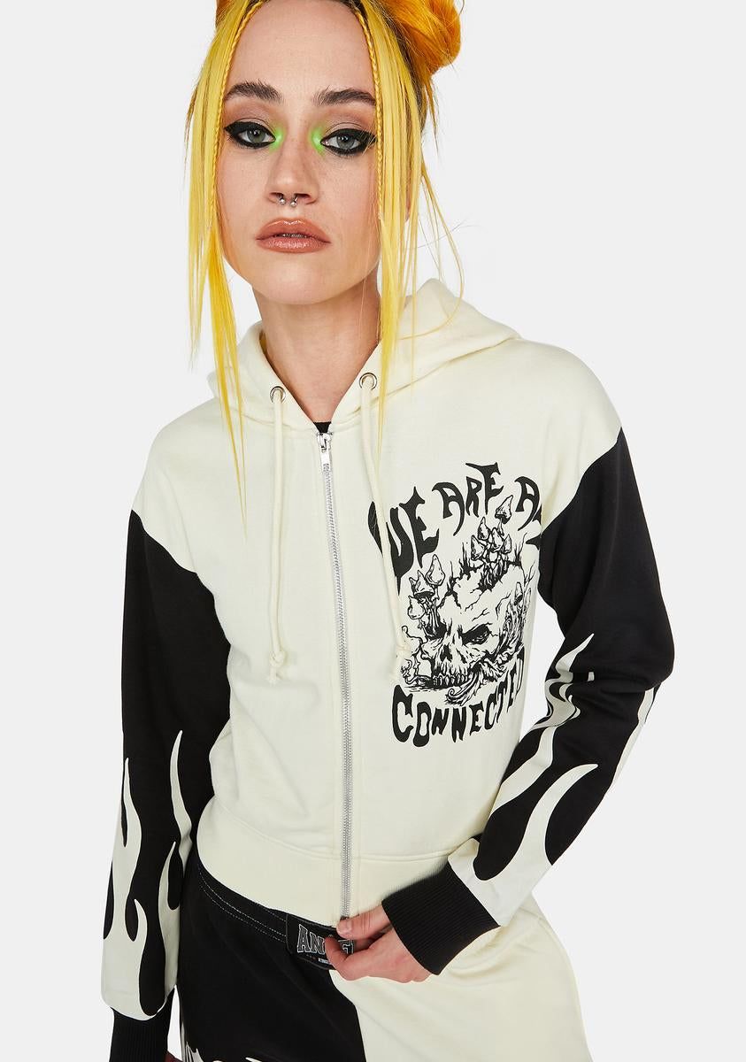 Connected Zip-Up Hoodie sold by Dolls Kill