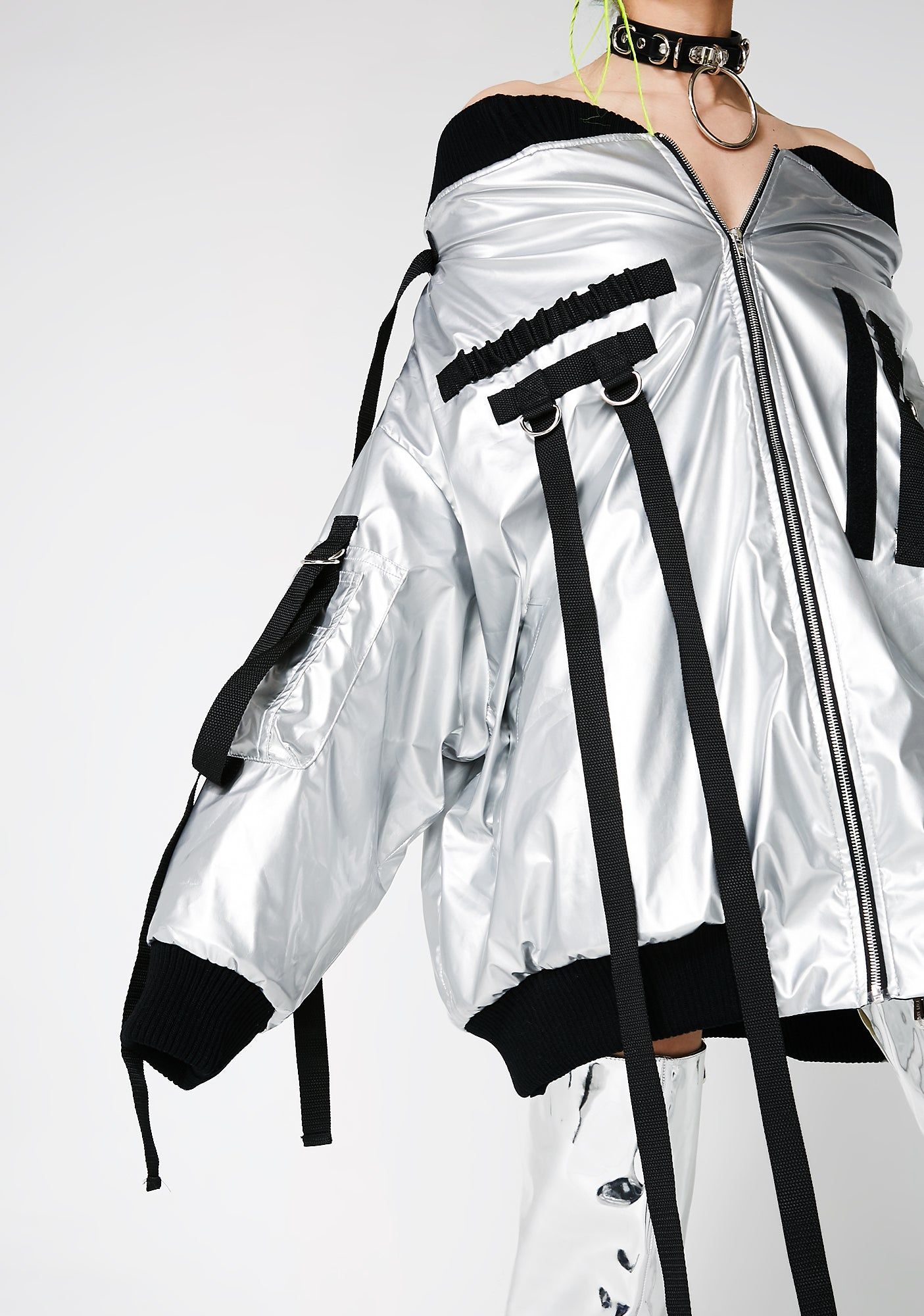 Oversized Drop Shoulder Jacket sold by Dolls Kill product image thumbnail 3