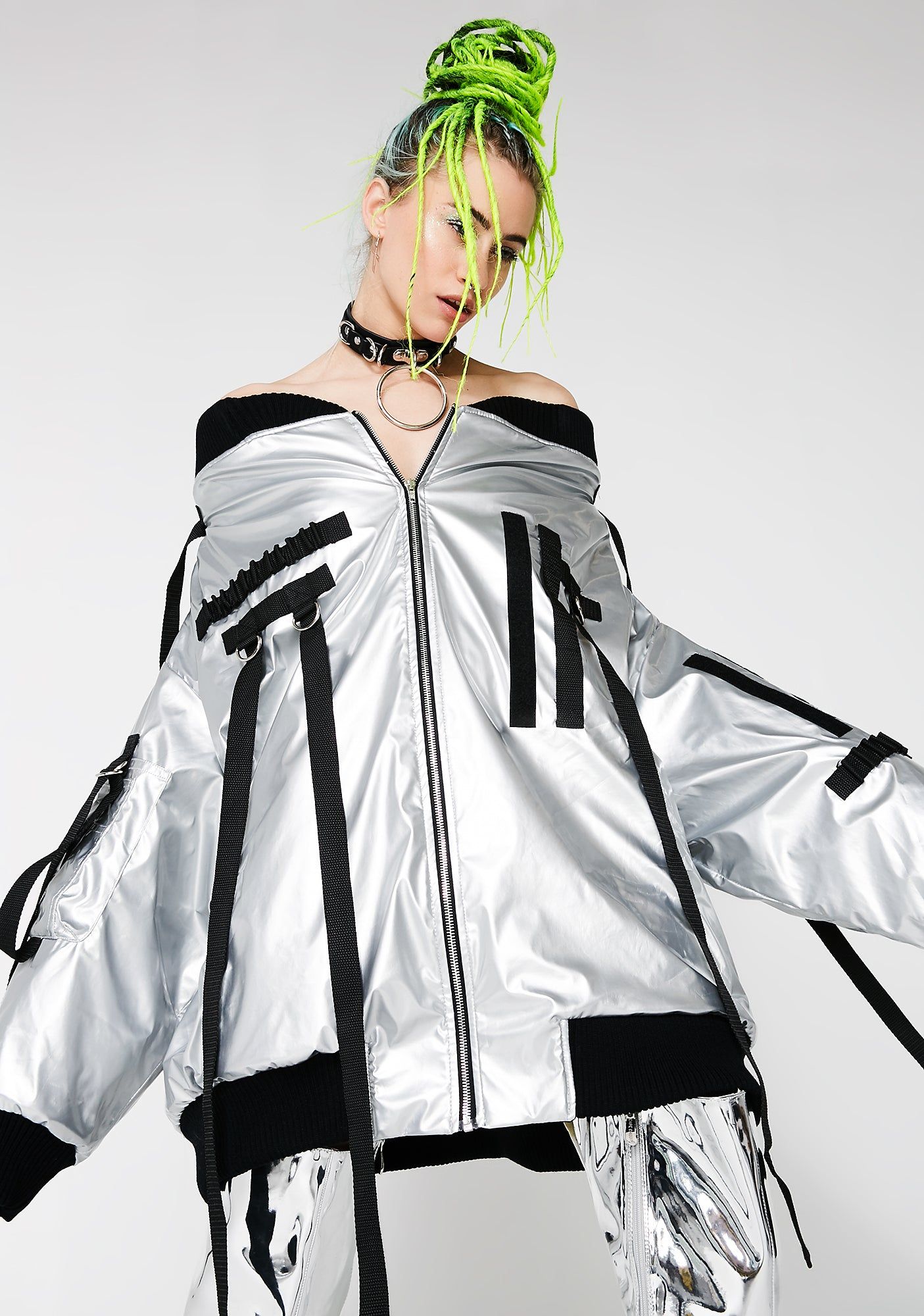 Oversized Drop Shoulder Jacket sold by Dolls Kill