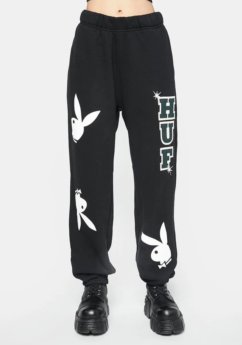 Playboy Rabbit Head Fleece Sweatpants sold by Dolls Kill