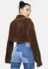 Easier Said Corduroy Cropped Jacket sold by Dolls Kill