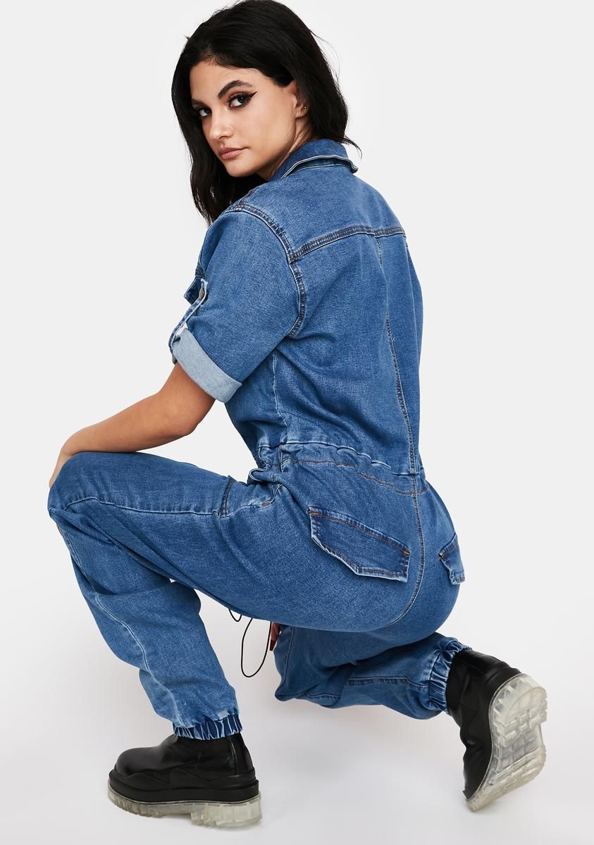 Learn The Rules Denim Jumpsuit sold by Dolls Kill product image thumbnail 4