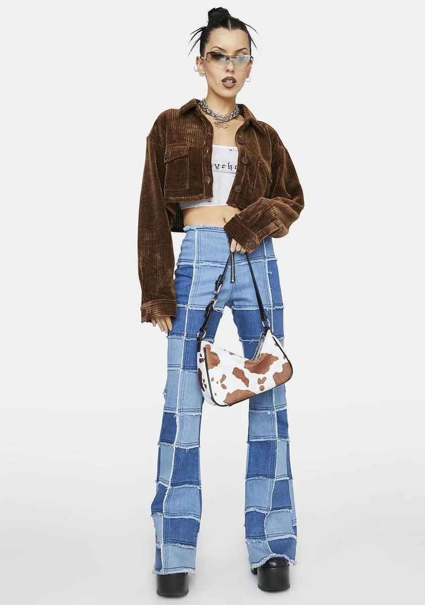 Easier Said Corduroy Cropped Jacket sold by Dolls Kill product image thumbnail 3