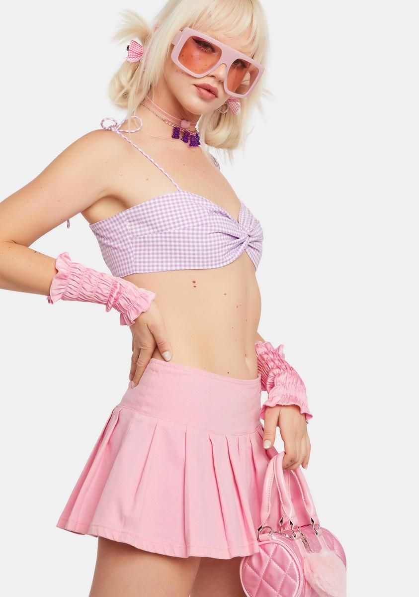 Darling Doll Gingham Bra Top sold by Dolls Kill product image thumbnail 2