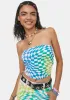 Surreal Life Checkered Tube Top sold by Dolls Kill