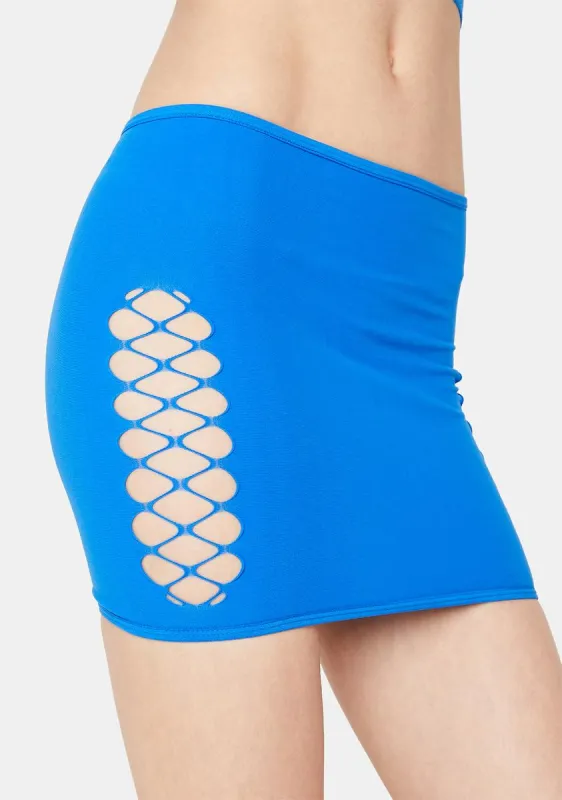 Blue Maddox Mini Skirt sold by Dolls Kill