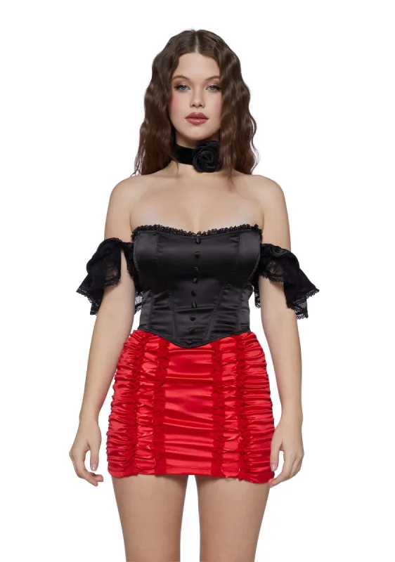 Sweet Talker Corset Top - Black sold by Dolls Kill