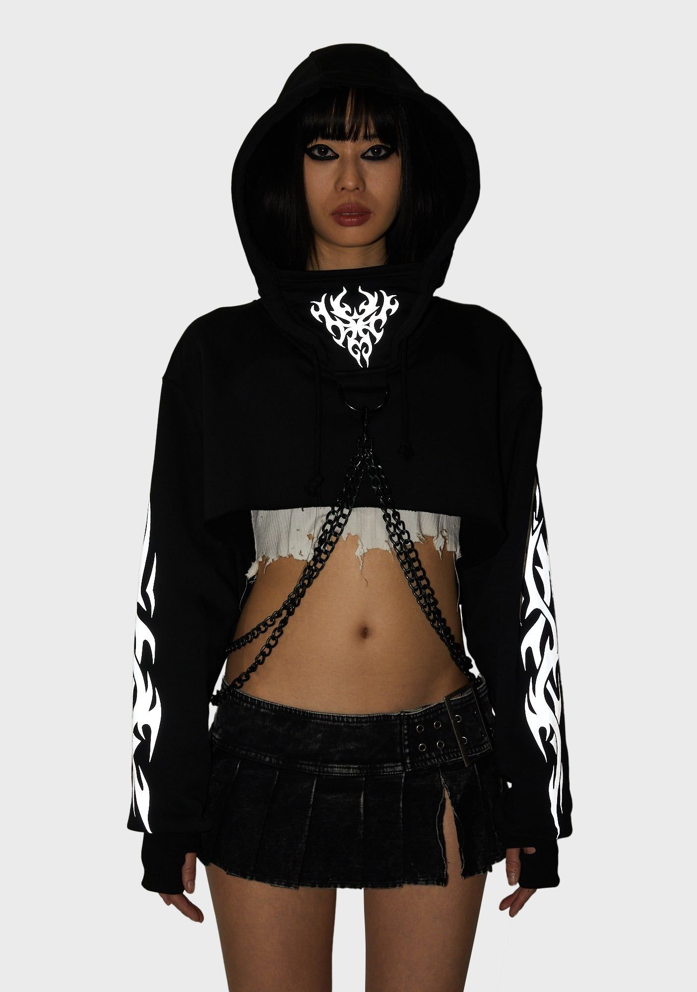 Mark Of The Beast Chained Hoodie sold by Dolls Kill product image thumbnail 4