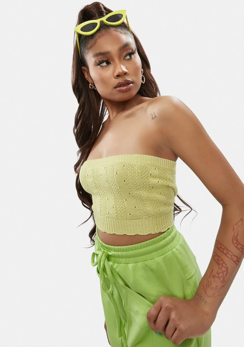 Sage Block Your Number Tube Top sold by Dolls Kill product image thumbnail 2