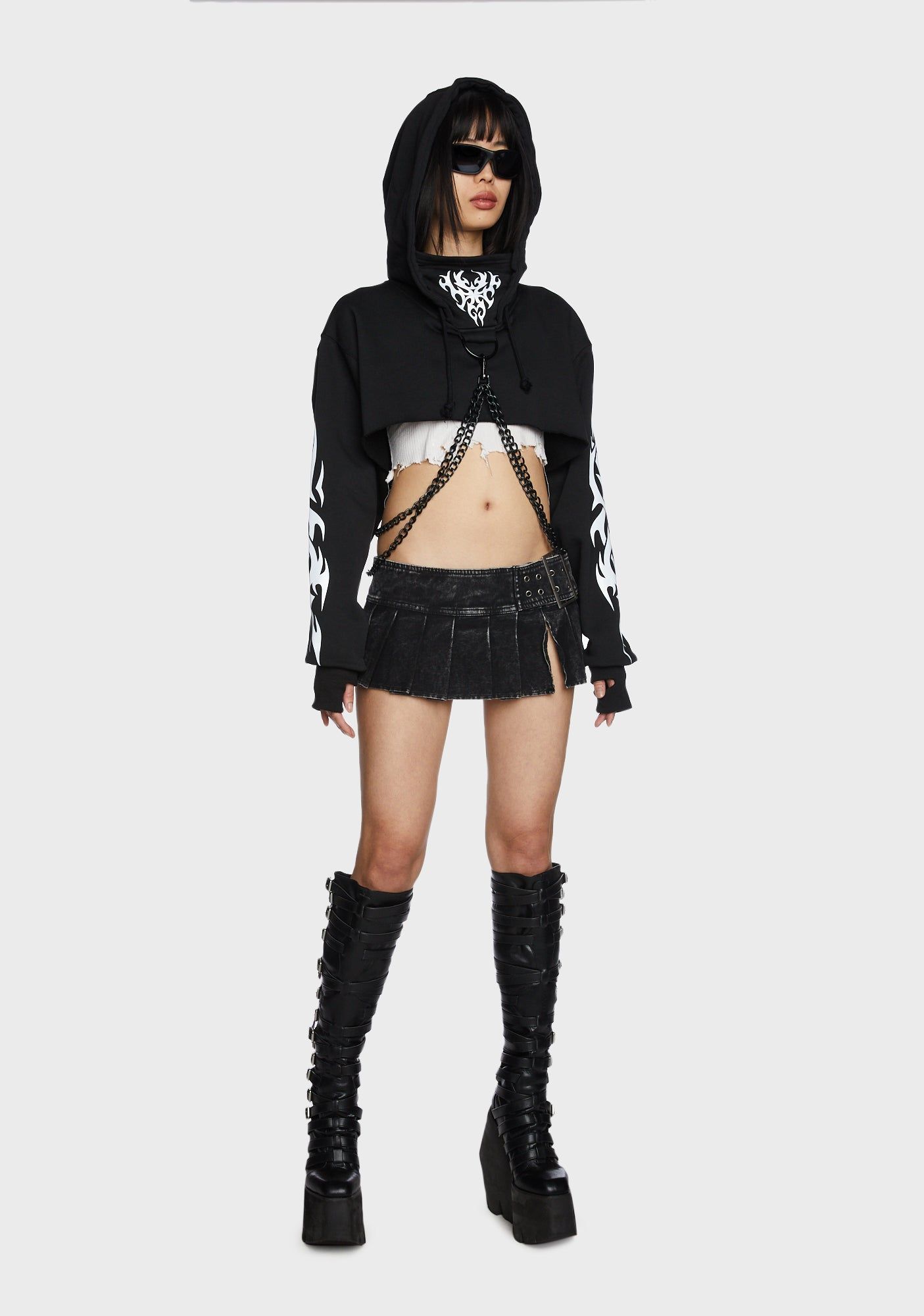 Mark Of The Beast Chained Hoodie sold by Dolls Kill product image thumbnail 5