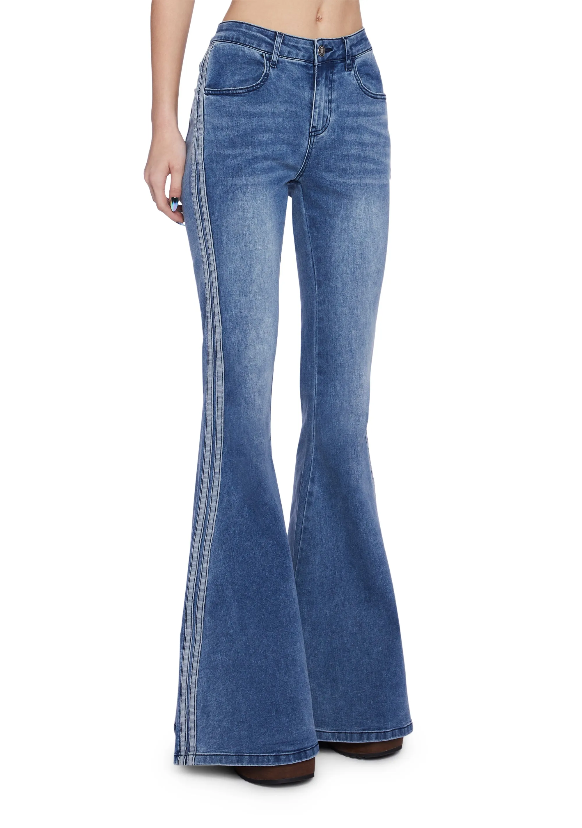 Totally Trippin Flared Jeans sold by Dolls Kill product image thumbnail 2