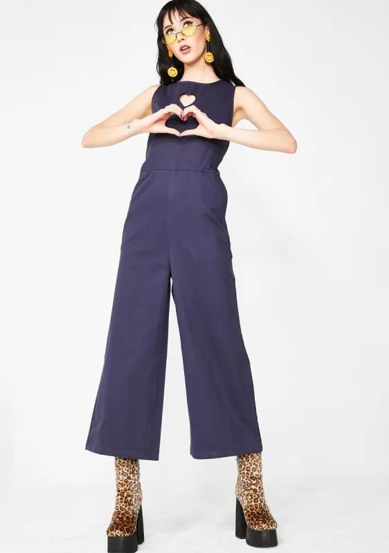Heart Cut Out Jumpsuit sold by Dolls Kill