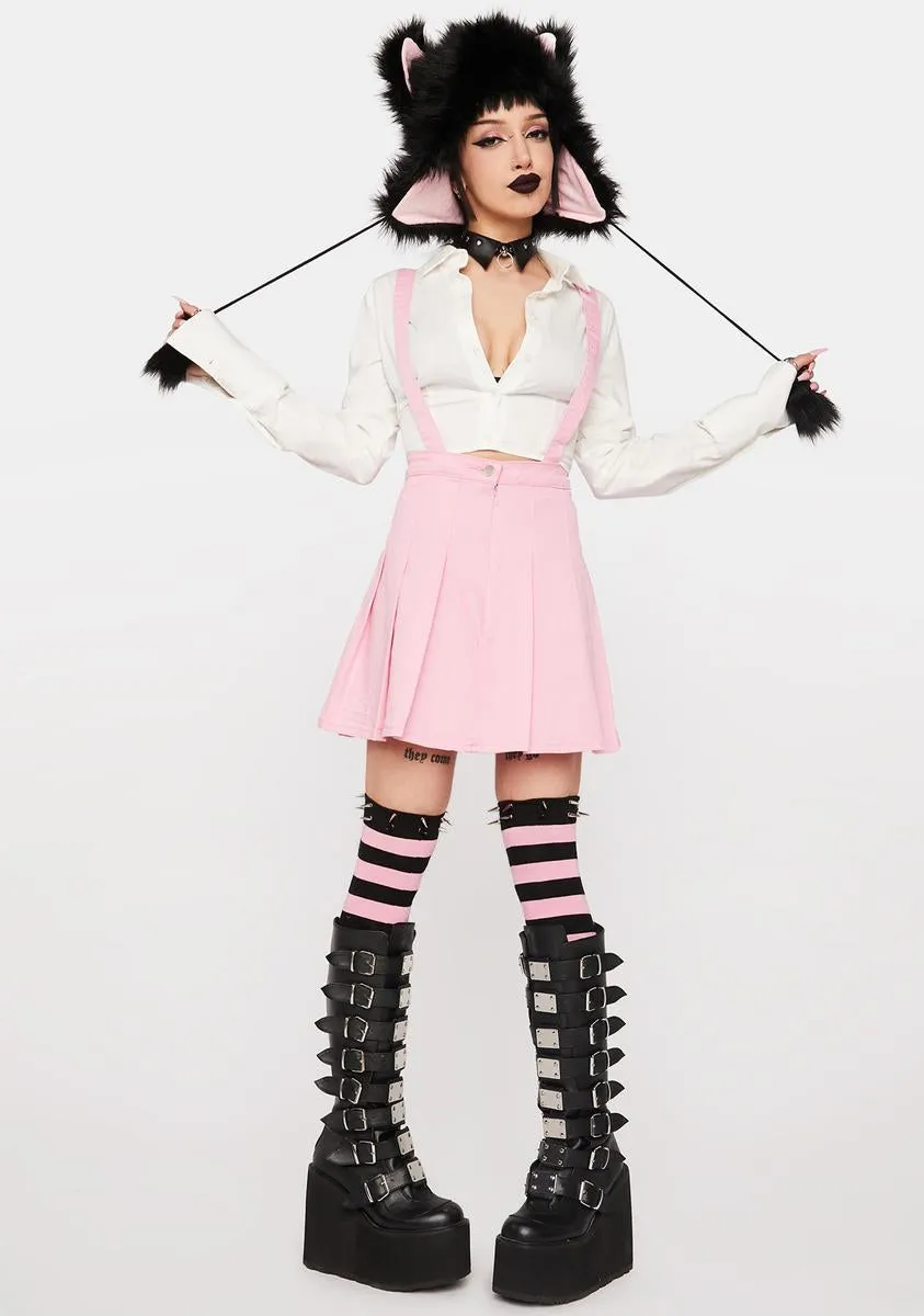 You've Been Schooled Overall Pleated Skirt sold by Dolls Kill product image thumbnail 3