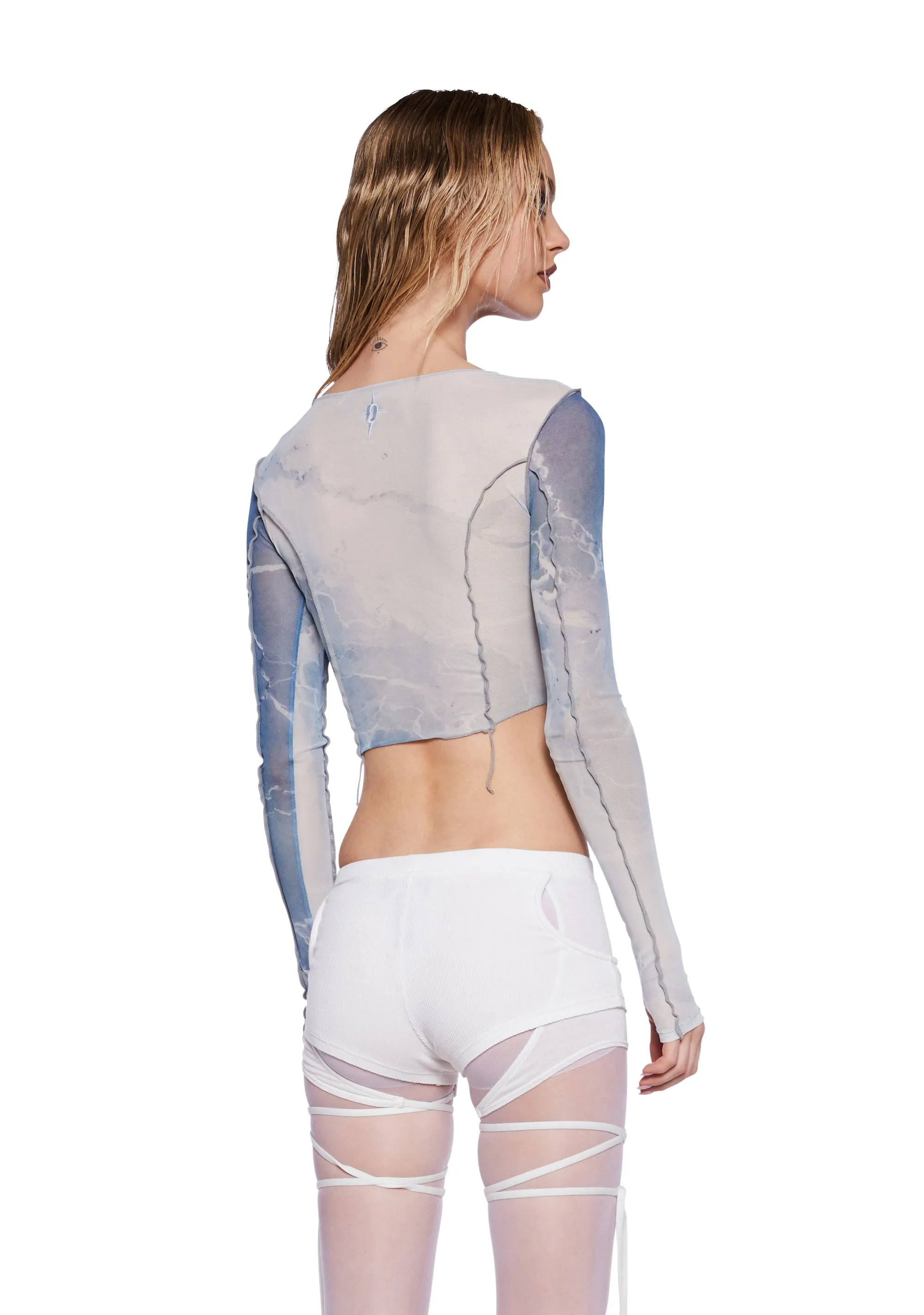 Pitch Arctic Print Mesh Top sold by Dolls Kill product image thumbnail 4