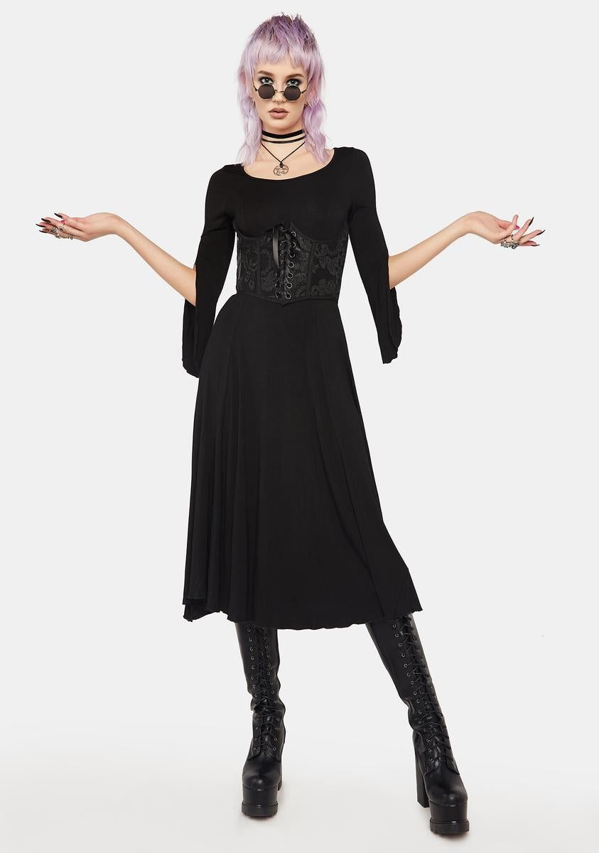 Round Neck Drip Sleeve Knit Dress sold by Dolls Kill product image thumbnail 2