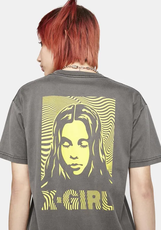 Wavy Face Short Sleeve Graphic Tee sold by Dolls Kill