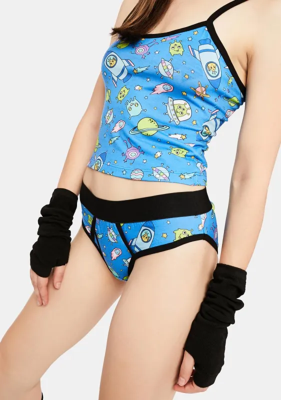 Whole New World Alien Print Briefs sold by Dolls Kill