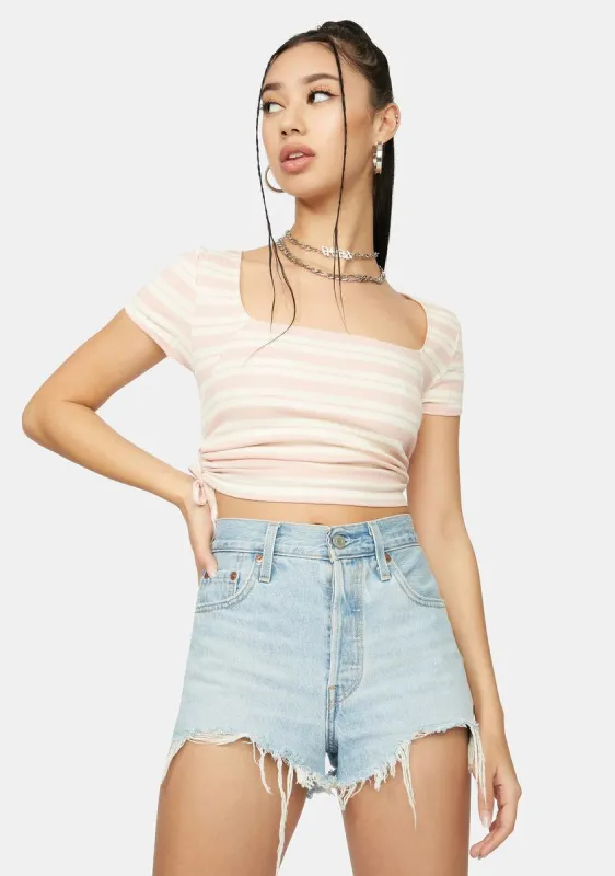 Connected Love Stripe Crop Top sold by Dolls Kill