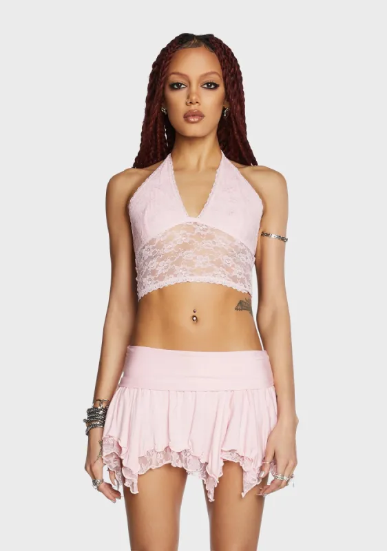 Tales Of Fantasy Halter Top - Light Pink sold by Dolls Kill