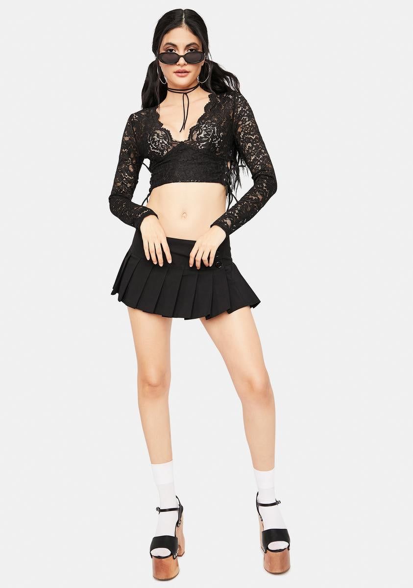 Midnight Flash Of Fantasy Lace Crop Top sold by Dolls Kill product image thumbnail 3