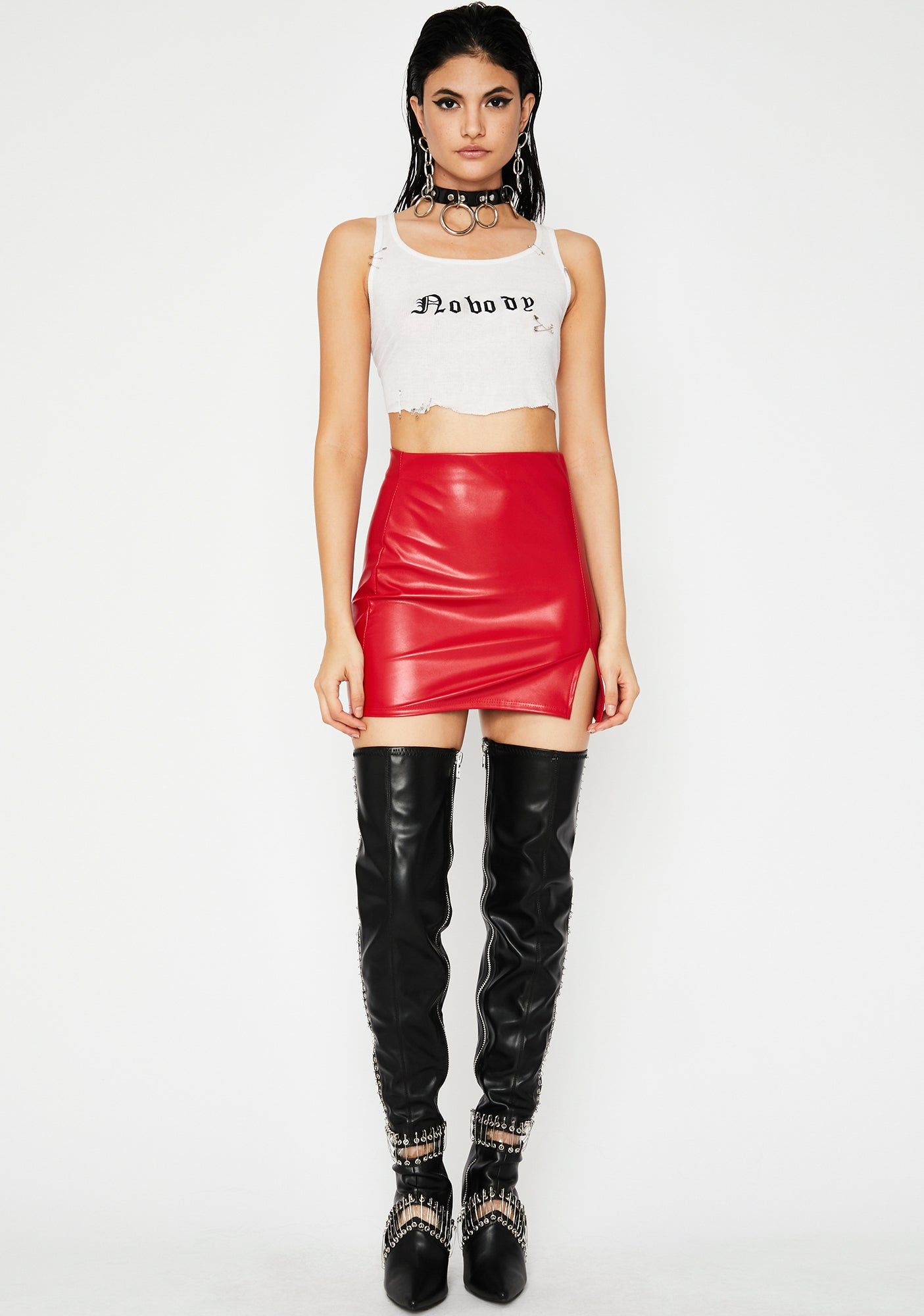 Cherry Play It Cool Mini Skirt sold by Dolls Kill product image thumbnail 3