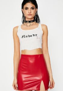 Cherry Play It Cool Mini Skirt sold by Dolls Kill