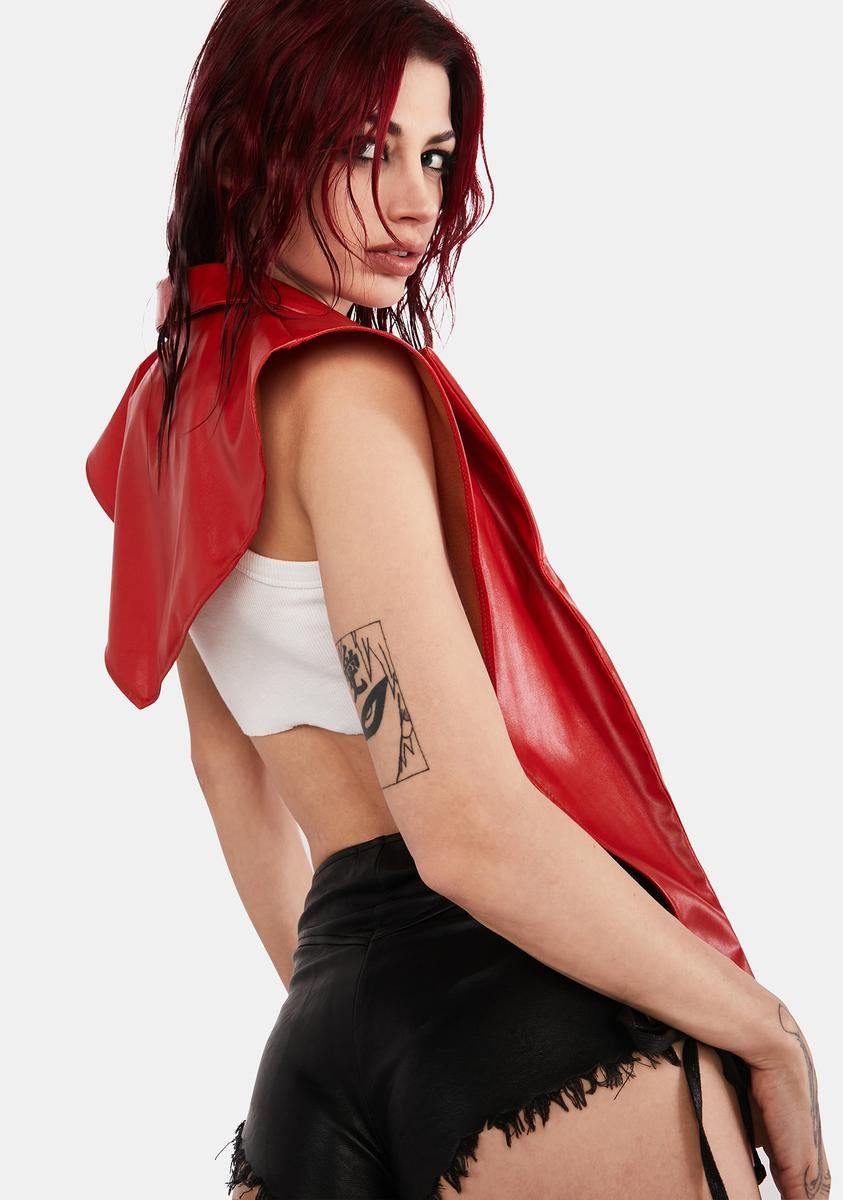 Lover Calling On You Vegan Leather Vest sold by Dolls Kill product image thumbnail 4