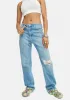 Mid Rise Straight Leg Jeans sold by Dolls Kill