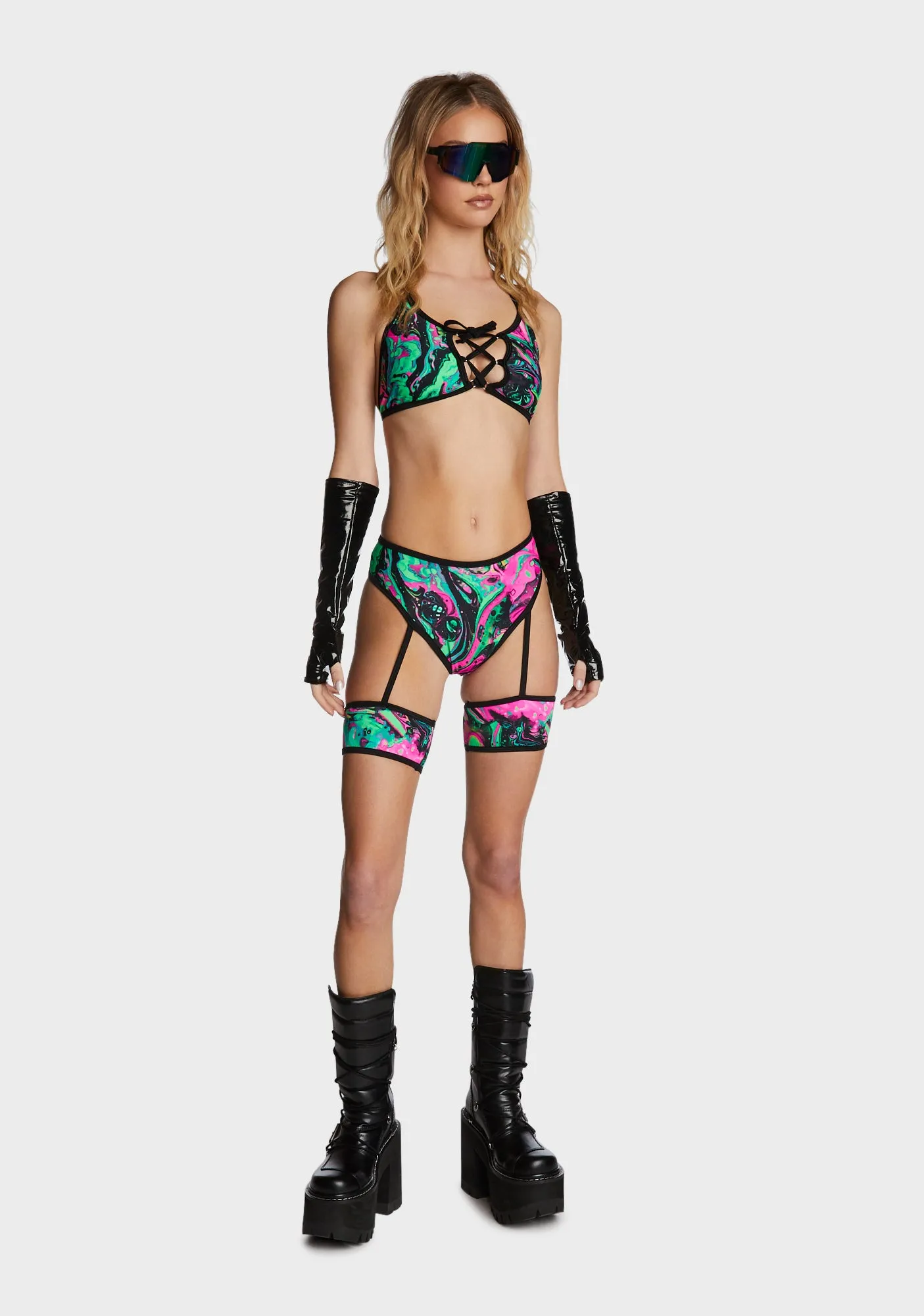 Acid Waves Renegade Harness Bottoms sold by Dolls Kill product image thumbnail 3