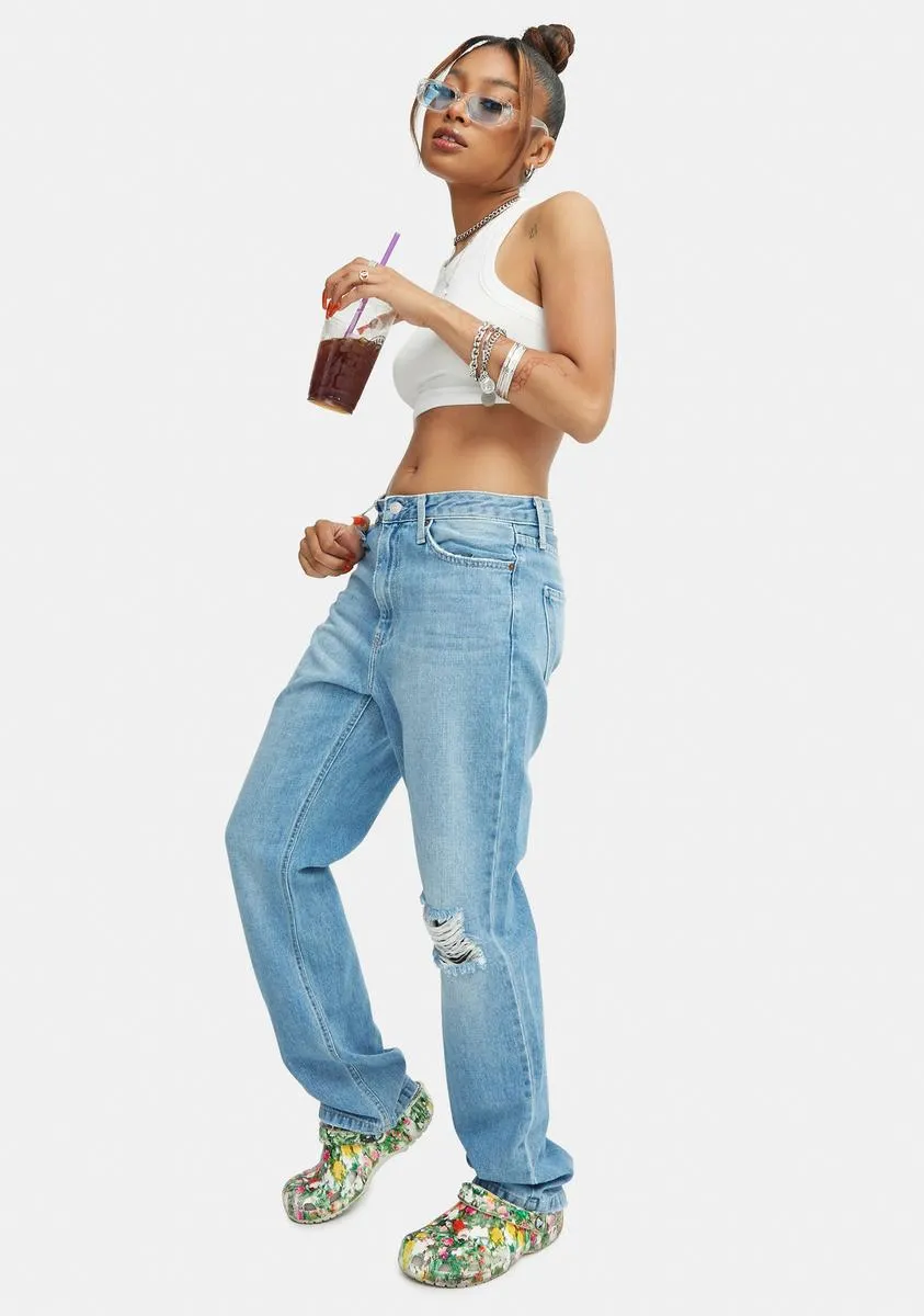 Mid Rise Straight Leg Jeans sold by Dolls Kill product image thumbnail 3