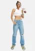 Mid Rise Straight Leg Jeans sold by Dolls Kill