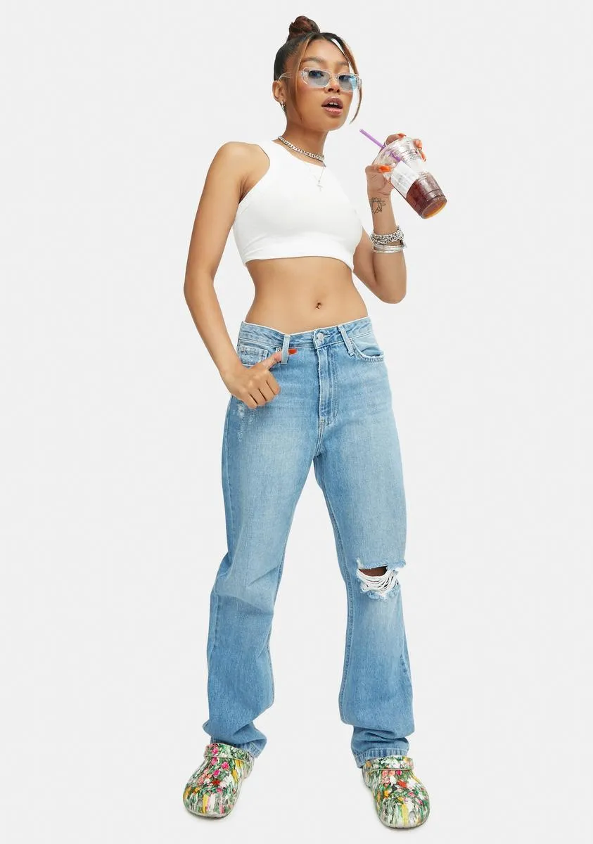 Mid Rise Straight Leg Jeans sold by Dolls Kill product image thumbnail 2