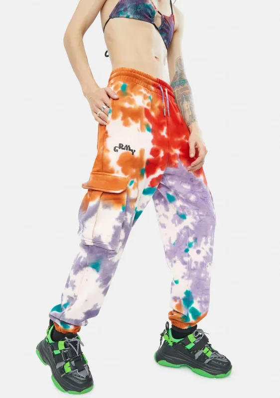 Liveution Magic 4 Resistance Tie Dye Sweatpants sold by Dolls Kill