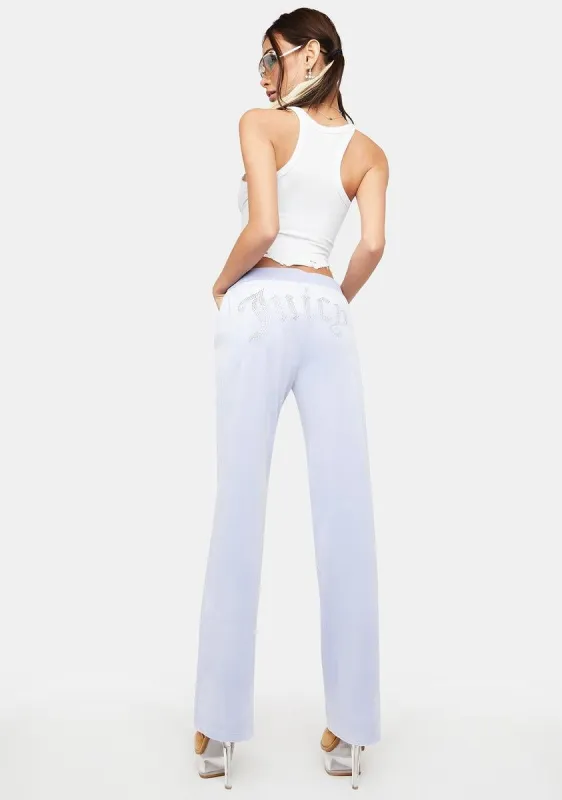 Gumdrop Luxe Velour Rhinestone Logo Sweatpants sold by Dolls Kill