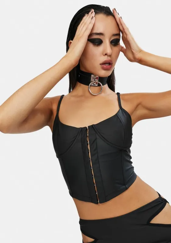 Took The Night Corset Top sold by Dolls Kill