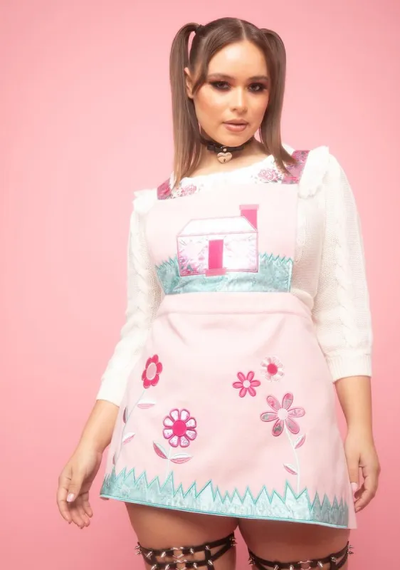 Plus Hometown Glory Pinafore Dress sold by Dolls Kill