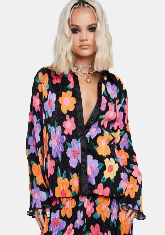 Wine Dates Floral Shirt sold by Dolls Kill