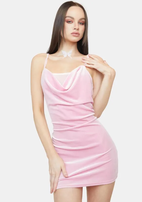 Smooth Talk Me Velour Dress sold by Dolls Kill