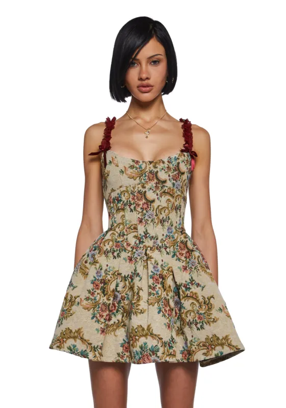 Forbidden Rendezvous Brocade Dress sold by Dolls Kill