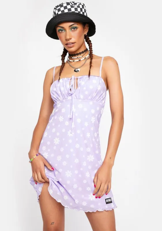 Flower Girl Lilac Mini Dress sold by Dolls Kill