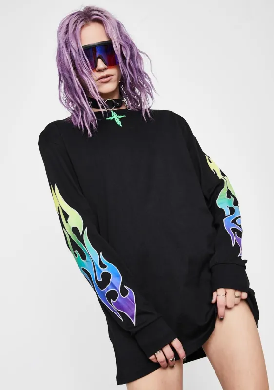 Burning Prisms Graphic Tee sold by Dolls Kill