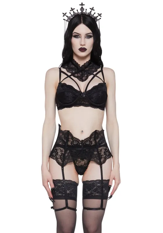Crimson Kiss Lingerie Set made by Dolls Kill