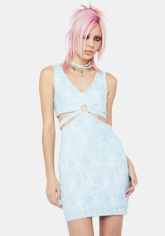 Sky VIP Access Sequin Mini Dress sold by Dolls Kill